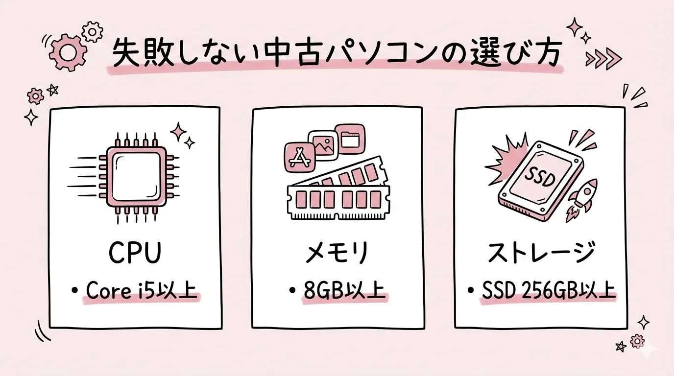 中古パソコン 選び方